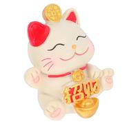 Veemoon Statuette Chat Miniature Maneki Neko en Résine, Geste Coucou,