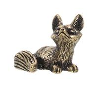 Veemoon Statuette Miniature Renard Laiton Sculpture Animale Décoration Intérieure Ornement Table Figurine Bureau