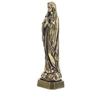 Veemoon Statuette Miniature Vierge en Laiton Décoration Religieuse Compacte pour Bureau et Maison Ornement Catholique pour Noël et Espace Spirituel Statue Classique Solide