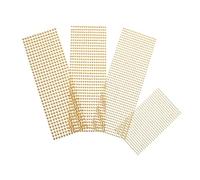 Veemoon Stickers Autocollants Perles Visage 4 Pièces Tailles Variées Autocollants Nacrés pour Maquillage du Visage Fête et Nail Art Doré 3mm-6mm Polyvalents