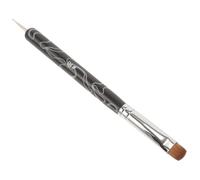 Veemoon Stylo à Manucure Double Embout Noir 16 pour Nail Art, Pinceau à Ongles et Stylo à Points, Accessoires pour French Manucure et Décoration D’ongles à Domicile