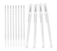 Veemoon Stylo de Cartographie Sourcils Blanc Étanche 12 Pièces pour Tatouages Précis Marqueur Chirurgical Peau Outil Professionnel Beauté et Maquillage Salon