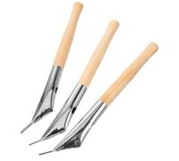 Veemoon Stylos de Sculpture Lot de 3 en Acier Inoxydable pour Modelage d'Argile et Poterie Outils d'Artiste Compacts pour Impression la Cire Batik