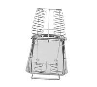 Veemoon Support Acier Inoxydable pour Barbecue avec Plateau Rack Pratique pour Cuisson de Cuisses de Poulet et Cuisse Outil Stable pour Grillades Extérieur