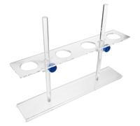 Veemoon Support Argenté en Entonnoirs Pmma Trous de Laboratoire pour 4 Structure Stable Hauteur Réglable, Capacité 250ml pour Environnement de Chimie