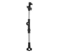 Veemoon Support de Fixation pour Parapluie Télescopique, Pince Réglable 360° Compatible Poussette et Fauteuil Roulant, Acier Inoxydable avec Base Détachable pour Tube Diamètre 25 Mm,