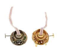 Veemoon Support de Lampe à Pétrole Vintage 2 Pièces Métal Doré et Argenté Réglable 4 Griffes avec Douille pour Brûleur de Lampe à Huile Accessoires de Réparation Ambiance Intérieure