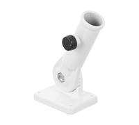 Veemoon Support de Mât de Drapeau Extérieur en Alliage D’Aluminium Renforcé, Base Réglable pour Angle Personnalisable, Socle Mural Robuste Anti-Corrosion pour Jardin et Terrasse, Montage