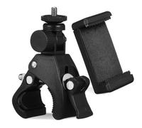 Veemoon Support de Micro pour Pied, Tête Rotative 180°, Pince Téléphone | Utilisation sans Mains pour Enregistrement, Usage Polyvalent, Profil Sobre