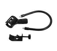 Veemoon Support de Microphone en Fer à Col de Cygne Flexible Bras de Micro Réglable pour Studio et Diffusion Rack de Rangement pour Microphone Vidéo en Direct Pince Robuste pour