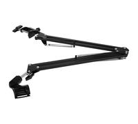 Veemoon Support de Microphone Pliable en Abs et Métal Bras Rotatif à 360°, Support Stable et Portable pour Enregistrements et Discours au Bureau