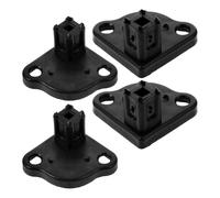 Veemoon Support de Pieds de Tente de Camping 4 Pièces, Fixation Inférieure Automatique pour Auvent de Camping-Car, Accessoire Robuste pour Armature de Tente Extérieur, Base de