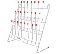 Veemoon Support de Séchage pour Tubes à Essai en Plastique Trempé 24 Places, Égouttoir Laboratoire pour Séchage et Stockage