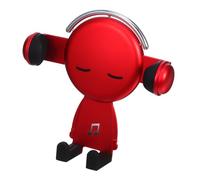 Veemoon Support De Téléphone De Dessin Animé Voiture Gravité, Assistance Navigation, Support Ventilation, Rotation 360°, Compatible Téléphones 60-90 Mm, Rouge