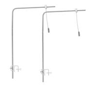 Veemoon Support D'éclairage pour Aquarium en Alliage D'aluminium, Réglable en Hauteur 25x40 Cm, Accessoire Robuste pour Lampes LED, pour Aquariums d'eau Douce et Marine, Lot de 1 Paire