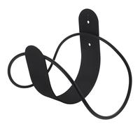 Veemoon Support Mural de Rangement pour Tuyau D'arrosage en Fil Métallique Noir, Étagère de Stockage Compacte pour Jardin, Garage et Extérieur, Crochet Robuste pour Tuyaux D'eau