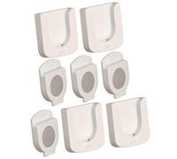 Veemoon Support Mural Magnétique pour Télécommande Lot de 4 Sets de Sets en ABS Blanc Design Adhésif Facile à Installer pour Organiser Sandales Femme Rangement à Domicile