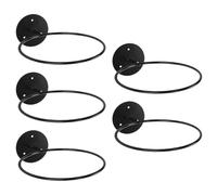 Veemoon Support Mural pour Ballons de Sport 5 Pièces en Fer Noir, Porte-Ballon Basket-Ball Football Volleyball, Rack de Rangement Robuste et Pratique pour Espace Domestique et Gymnase