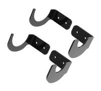 Veemoon Support Mural pour Batte de Baseball en Acrylique Noir, Lot de 4 Pièces, Support Horizontal pour Rangement de Battes de Softball et Baseball, pour Organiser Votre Espace Sportif