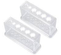 Veemoon Support pour Tubes à Essai 2 Pièces, Porte-Tube en Plastique pour Stockage Tubes Laboratoire, pour Expériences Chimie Garçon et Filles