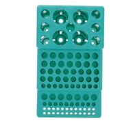 Veemoon Support pour Tubes à Essai Polyvalent en Plastique Vert Léger et Facile à Transporter 3 Couches et Multiples Trous pour Laboratoire et Recherche