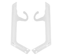 Veemoon Supports de Tringle à Vêtements Robustes en Métal Blanc 12 Pouces avec Crochet Intégré Lot de 2 Support Mural pour Étagère de Penderie Porte-Canne Flottant pour Organisation et