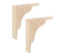Veemoon Supports Muraux Triangulaires Installation Facile et Sécurité Améliorée Lot de 2 en Bois Beige pour Étagères Flottantes Salon Cuisine