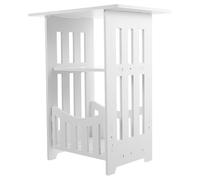 Veemoon Table D’Appoint Mini Meuble de Chevet Multifonction Petite Table Carrée Compacte pour Chambre Rangement Polyvalent Finition Moderne Appartement et Salon