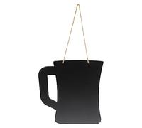 Veemoon Tableau Bois Forme de Chope de Bière Tableau Suspendu Créatif pour Café Restaurant et Événements Effaçable avec Craie