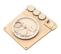 Veemoon Tableau D'activités Éducatif en Bois 1 Pièce, Manuel Précoce Paillettes, Accessoire DIY pour Développement Coordination Œil-Main et Créativité, pour Bébés et Tout-Petits