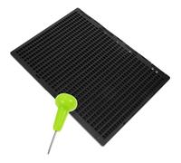 Veemoon Tableau D'écriture en Braille 27 Lignes 30 Cellules en Plastique avec Stylet, Plaque Tactile pour Personnes Aveugles, Kit Pédagogique Portable pour Apprentissage du Braille