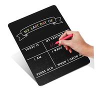 Veemoon Tableau Double Face pour Rentrée et Fin Année Scolaire Ardoise Effaçable à Sec Décoration Classe Personnalisable pour Objectifs et Photos de Graduation