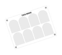 Veemoon Tableau Magnétique pour Réfrigérateur en Acrylique Transparent Petit Format Tyu397 Tableau de Planification Effaçable pour Liste de Tâches Mémo Réutilisable et Surface Lisse