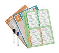 Veemoon Tableaux Blancs Réutilisables Double Face pour Apprentissage des Mathématiques avec Affiche et Marqueurs Tableaux Écrits Effaçables pour École et Maison