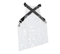 Veemoon Tablier de Salon Transparent avec Poches pour Coiffeuses, Imperméable en Tpu, Design Ample et Léger avec Sangle de Cou Réglable, pour Salon de Beauté et Usage Domestique