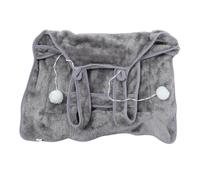 Veemoon Tablier de Transport pour Chat en Polaire Corail Grise, Protecteur Anti-Poils Grande Poche Frontale, Taille Ajustable, Confortable pour Câlins à Domicile et Extérieur, Équipement