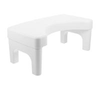 Veemoon Tabouret de Toilette Pliable en Plastique Blanc, Repose-pieds Antidérapant, Marchepied Épais pour Adultes et Garçon et Filles, Tabouret Salle de Bain Multifonction, Facile