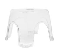 Veemoon Tabouret Transparent Antidérapant Grand Format 30X26X27 CM Marchepied en Plastique Robuste Repose-Pieds Ergonomique pour Salle de Bain et Rasage des Jambes