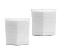 Veemoon Tampons de Coton Non Tissés Blancs pour Nettoyage Colle Extension de Cils, 2 Boîtes de 200 Pièces, Portable et Anti-obstruction pour Voyage ou Usage Professionnel