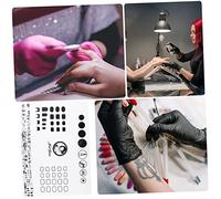 Veemoon Tapis Silicone Ongles Souple Pour Manucure Protection Table Anti-débordement Guide Sticker Et Plaque Estampage Nail Art Surface Flexible Et Facile à Nettoyer Modèle a