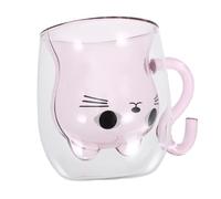 Veemoon Tasse à Motif De Chat Mignon Tasse à Café Et Thé Verre à Double Paroi Contenant Pour Amoureux Des Chats