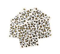 Veemoon Tatouages Temporaires Léopard Autocollants Délicats 6 Pcs Film de Transfert Décoratif pour Adultes Fête Carnaval Cosplay Halloween