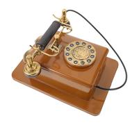 Veemoon Téléphone Mural Rétro Vintage à Cadran Rotatif en Fer Accessoire Décoratif Ancien pour Maison Bureau ou Séance Photo Décoration Murale Rétro Authentique et Vintage Modèle Suspendu