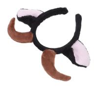 Veemoon -Tête Oreilles De Mouton En Peluche -Tête Oreilles De Chèvre Mignon -Tête Animal De Fête De Dessin Animé -Tête Élastique Oreilles De Corne De Mouton Accessoire