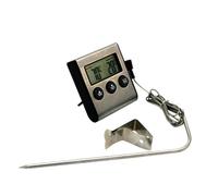 Veemoon Thermomètre de Cuisine avec Clip pour Viande et Barbecue Thermosonde Filaire Précise pour Four et Grill Accessoire de Cuisine et Sécurisé Lecture Instantanée sur Grand Écran LCD