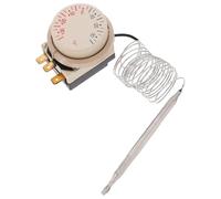 Veemoon Thermostat Électrique Réglable avec Capteur de Température pour Réfrigérateur Congélateur et Vitrine Réfrigérée Commande Mécanique avec Bouton Rotatif Plastique Cuivre et Fer