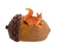 Veemoon Tirelire Écureuil Cachettes Secrètes Boîte à Compartiments Secrets Cache-clés Animal Porte-clés Écureuil Statue De Jardin e- e- Extérieur ER De Étui