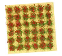 Veemoon Touffe de Plantes Miniature 8mm Rouge pour Décor Train Miniature, Décorations de Fête et Micro-paysages, Matériaux Plastiques Légers et Solide, Accessoires pour Tables de Sable