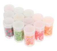 Veemoon Tranches de Pâte Polymère pour Ongles, Coffret 12 Boîtes de Tranches de Fruits Colorées, Accessoires DIY Nail Art Fruités, Décorations Créatives pour Manucure et Loisirs Créatifs
