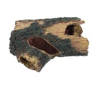Veemoon Tronc d'arbre Creux en Résine, Bûche Creuse pour Cachette de Reptile. Décoration de Terrarium en Fausse Écorce pour Lézards, Geckos, Poissons Et Insectes. Accessoires pour Aquarium :